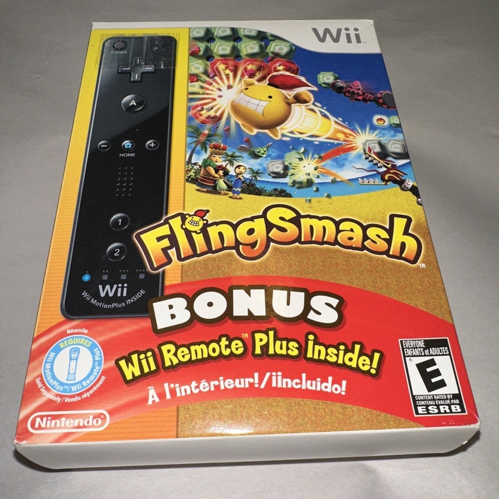 FlingSmash Nintendo Wii 2010 (Bonus Wii Remote Plus) Sealed Game In Open Box CIB